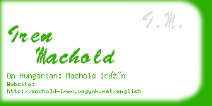 iren machold business card